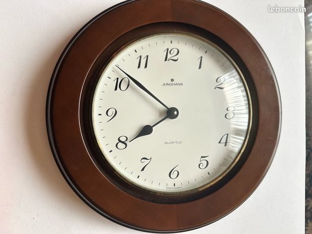 Horloge murale antique allemande de style Art Nouveau Junghans, années