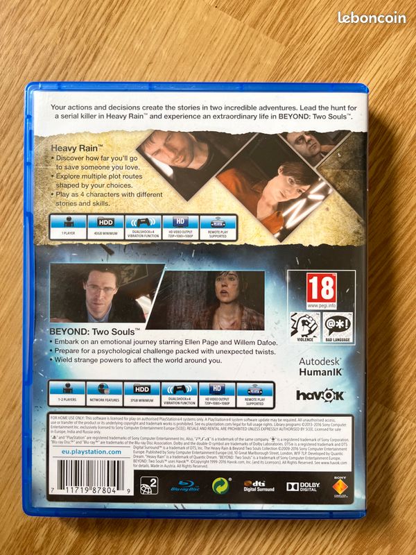 Heavy Rain Beyond Two Souls Collection PS4 (image 4)