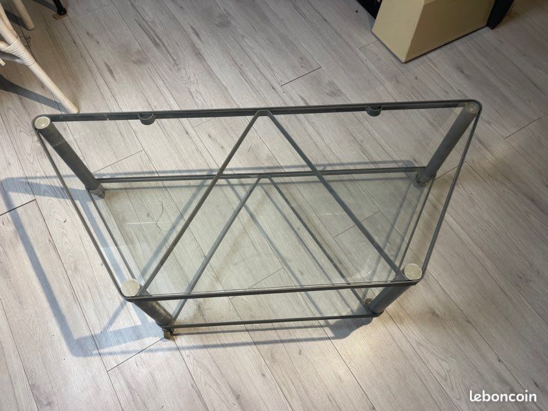 Table basse / meuble tv (verre / métal) (image 2)