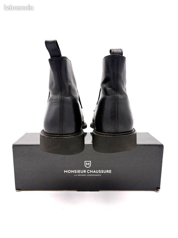 Bottes Homme Topman En Cuir Noir - Pointure UK 9 / EUR 43 - Neuf Avec Emballage - Prix Conseillé 55€