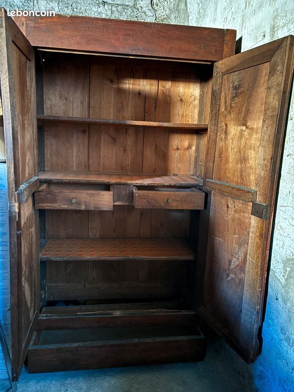 Armoire ancienne années 50 bois noble bon état 121*50*210cm (image 3)