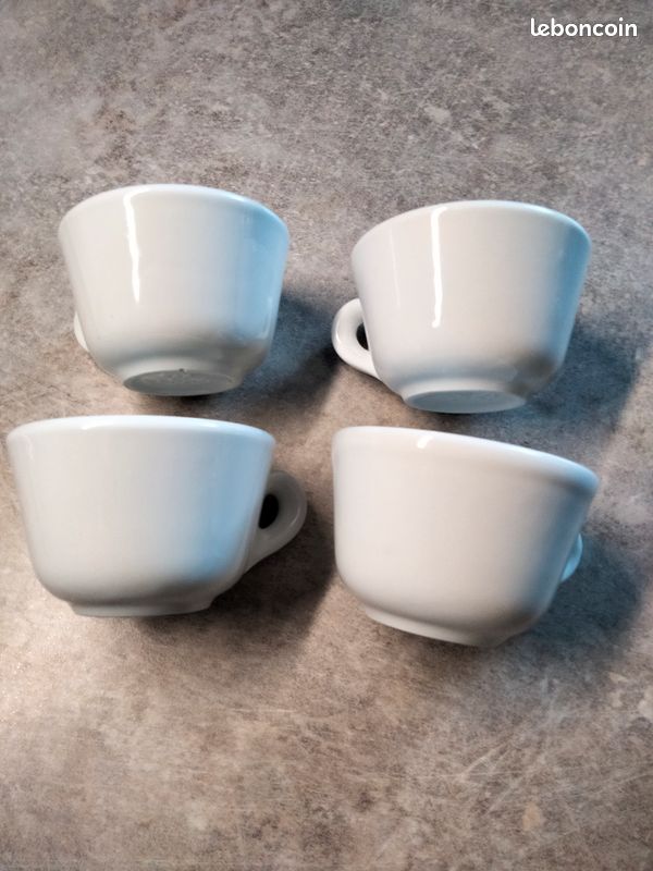 6 tasses à café en verre ambré 1970 italiennes | Selency