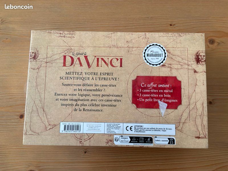 Logica Jeux art. Maison da Vinci - Casse-tête en Bois - Boîte Secrète - Difficulté 4/6 Extrême - Collection Leonardo da Vinci