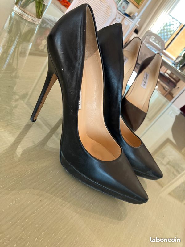 Cuir Escarpin Noir Talon Cm Escarpins Talons Cm Confortissimo Noir