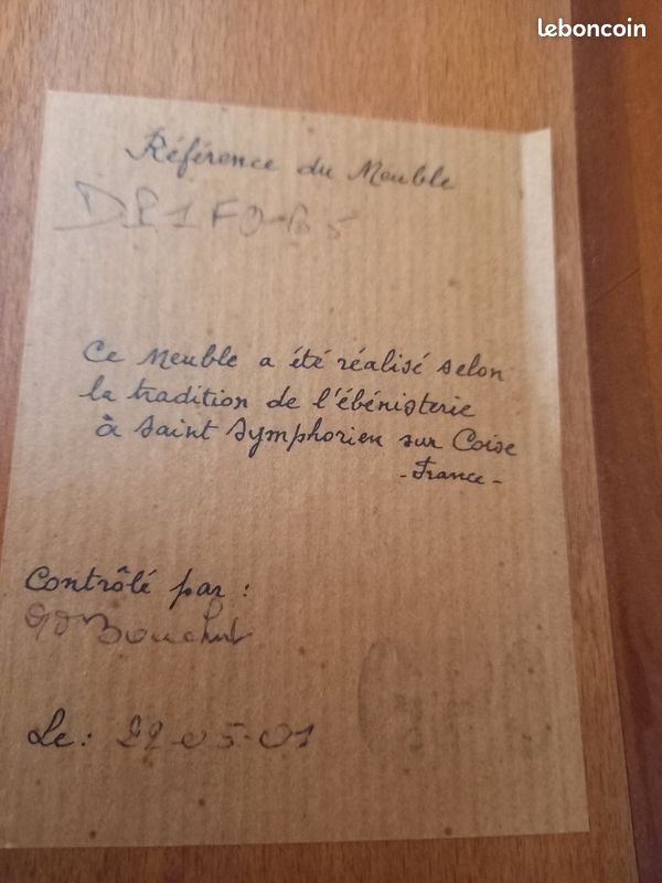 Table Grange en merisier diam. 118 avec rallonges (image 7)