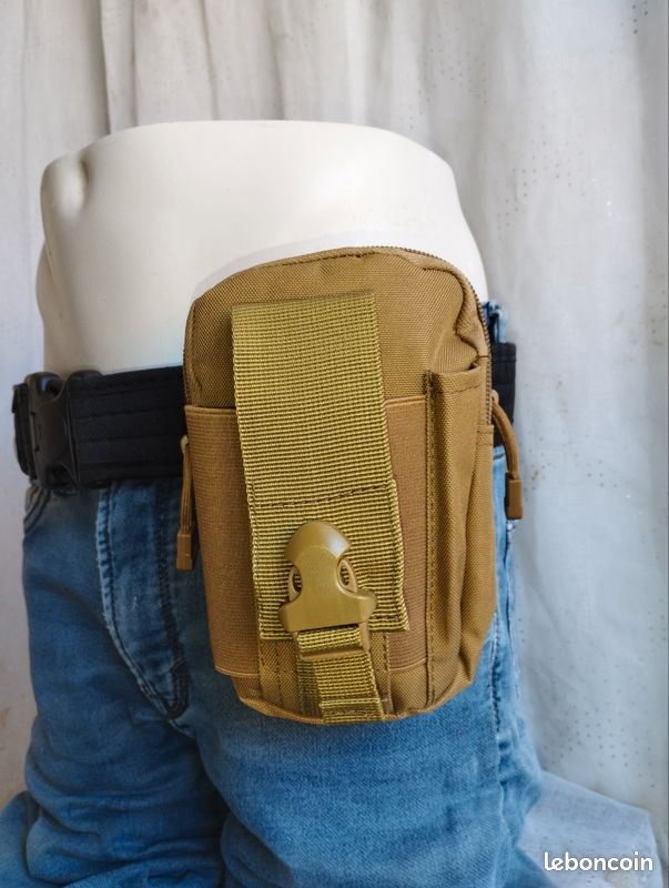 Ceinture Tactique 5 En 1 Molle - Nylon Réglable Avec Poches Amovibles - Pour Airsoft, Outdoor