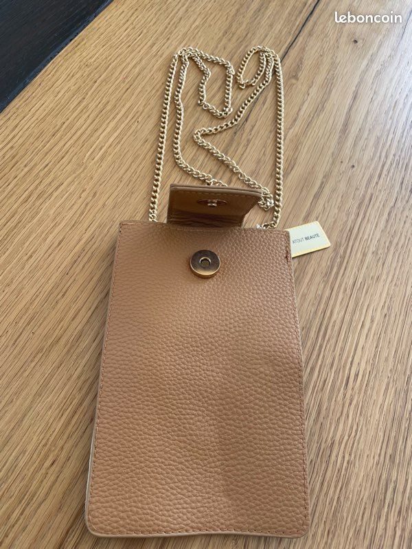 ÉTUI TÉLÉPHONE à BANDOULIÈRE NEUF COULEUR CAMEL (image 3)