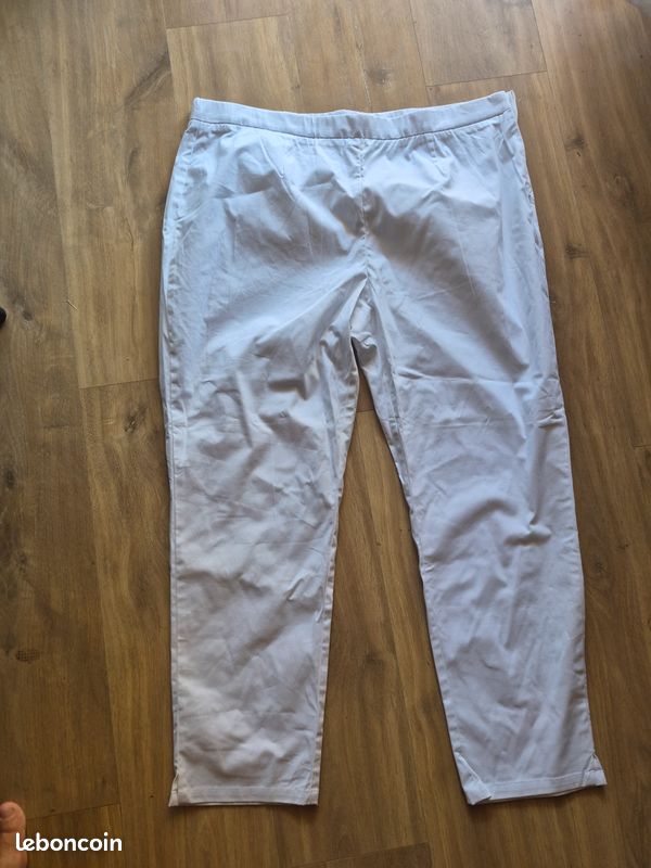 Pantalon blanc femme grande taille (image 1)