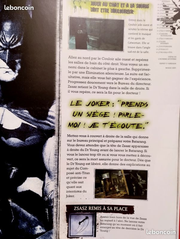 Jeu PS3 Batman Arkham Asylum - Boîte + Notice - Très Bon état