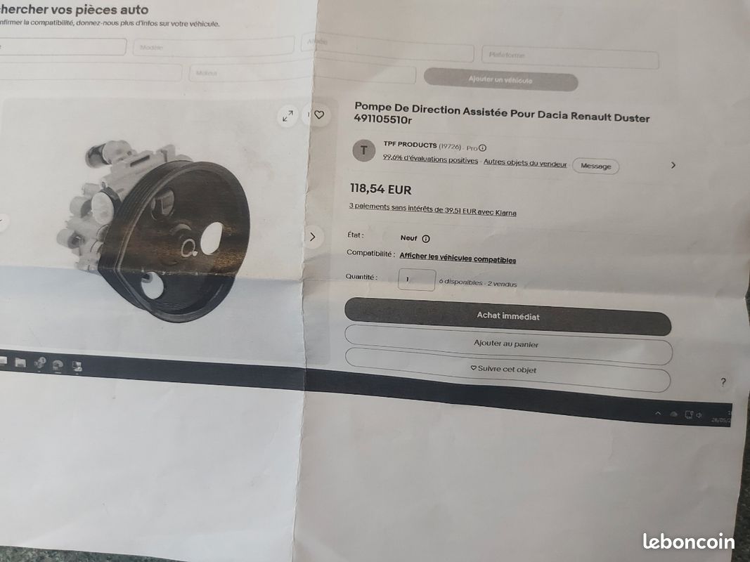Pompe de direction Renault dacia (image 1)
