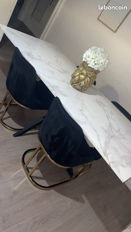 Table marbre extensible (image 1)