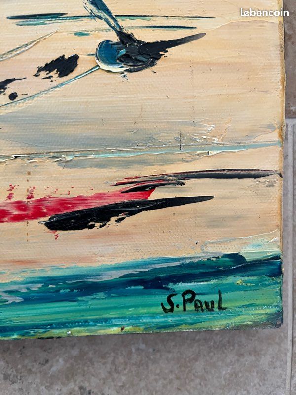 : Tableau peinture à l’huile – Golfeur (œuvre originale) par l’artiste Sonia Paul (image 4)