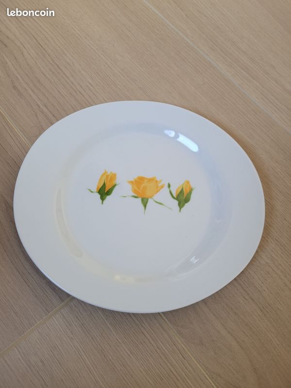 Service de table Ellipse blanc et jaune (image 1)