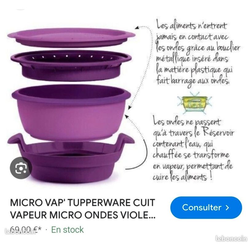 Micro Vap Tupperware - Arts de la table Micro Vap Tupperware - Arts de la table