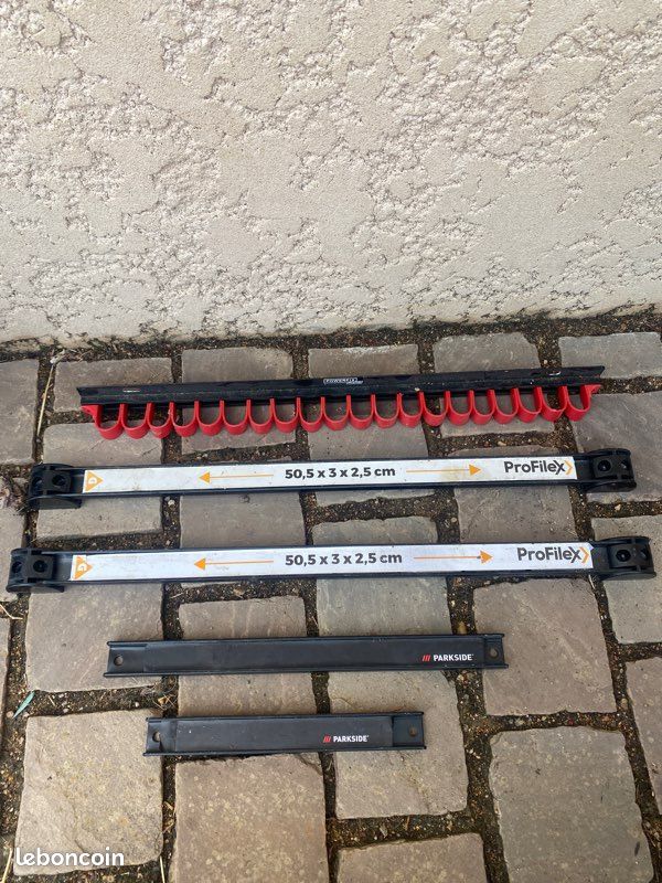 Lot rangement outils établi – 4 barres magnétiques + porte-outils (image 1)