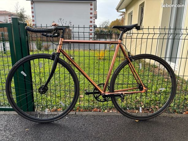 Selle De Vélo Singlespeed Avec Ressort VL6067 - Peau Brune Et Rivets - Marque VELO