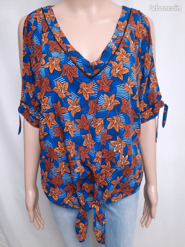 Haut De Maillot De Bain Cache - Bleu - Largeur 17 Pouces - Occasion Très Bon état