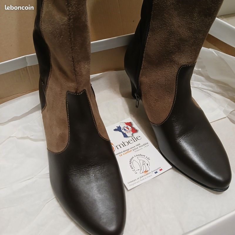 Botte Ombelle T36 neuf cuir made in france (image 2)