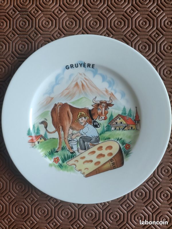 Lot de 6 assiettes à fromage en porcelaine de LIMOGES (image 7)
