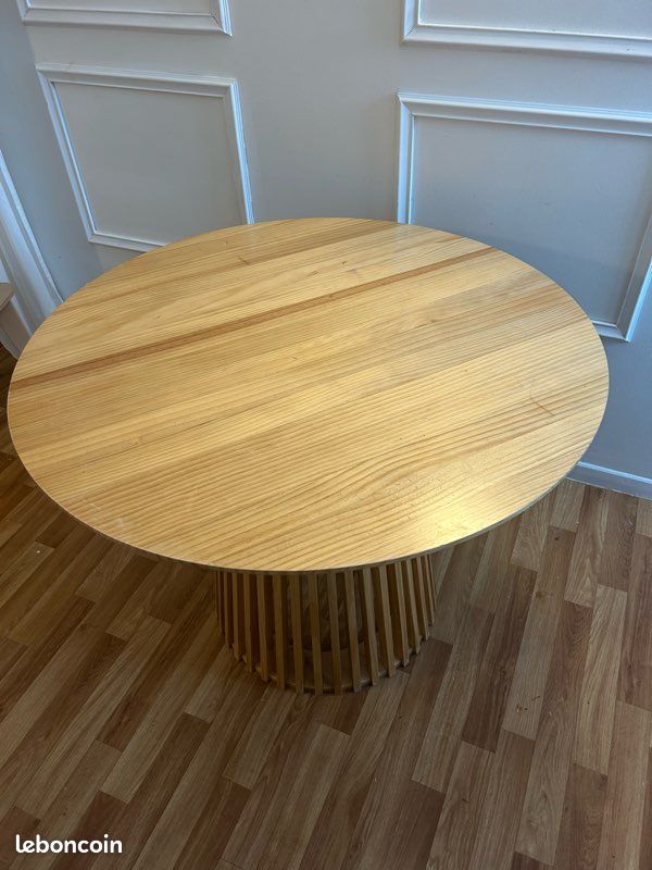 Table ronde base en tasseaux (image 3)