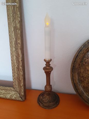 Bougeoir pied de lampe vintage (image 1)