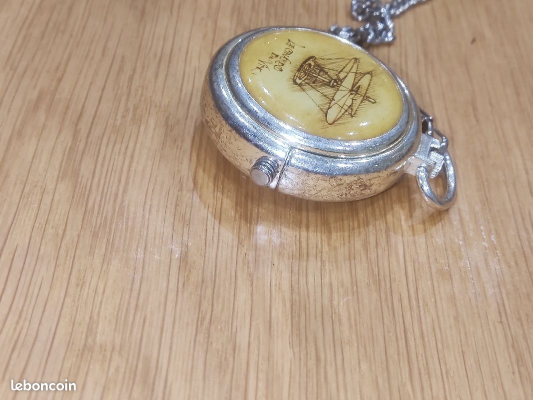 Montre de poche plaquée argent HERITAGE Leonardo de Vinci (2vi) (image 6)