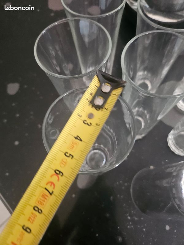 Lot de 8 verres hauts vintage – Reims France (image 4)