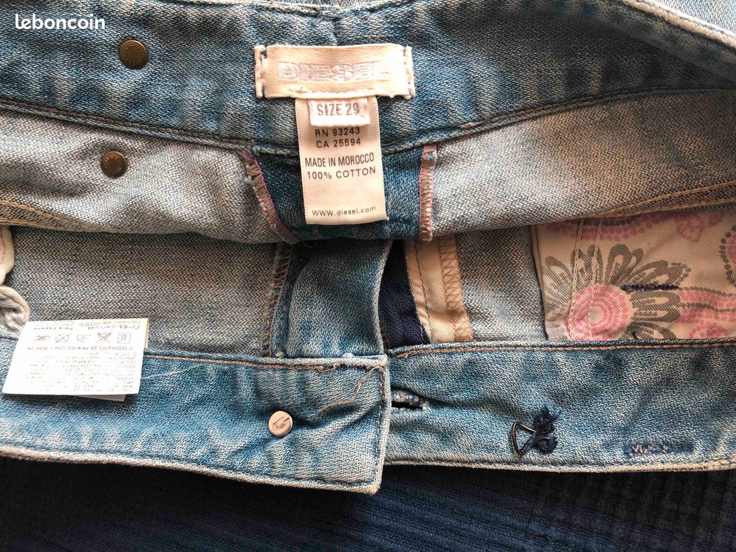 Mini jupe Diesel jeans clair (image 3)