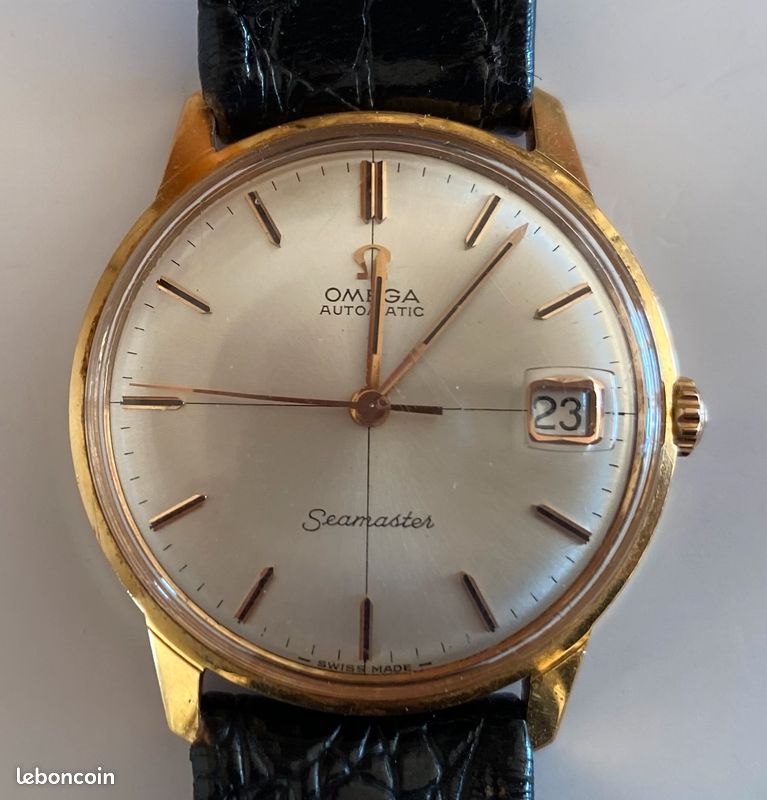 Omega Seamaster Automatic Vintage Homme 18k Or Jaune Ref