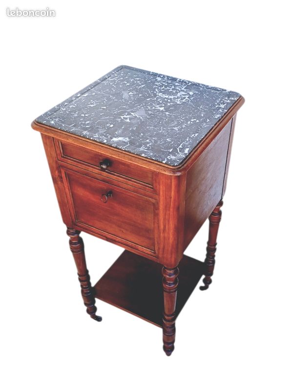Commode Blanc Table de Chevet Maison Campagne Armoire Nuit Console Antique