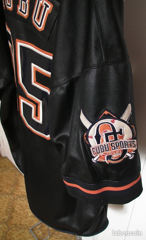 Maillot FUBU, bleu, Fubu 05, t-shirt vintage hip hop, années 90 hip hop, années 1990 taille S