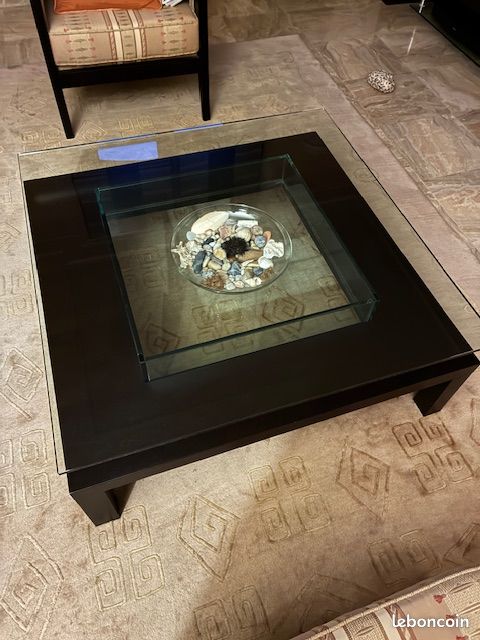 Table basse verre-bois Roche Bobois (image 1)