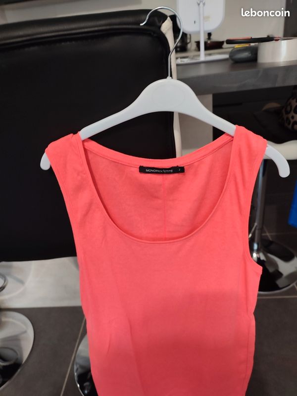 Débardeur Femme Steve Madden En Coton, Couleur Corail, Taille S (neuf Avec étiquettes)