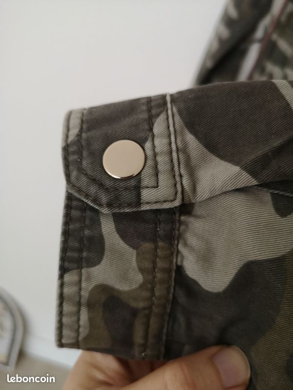 Veste en jean style militaire (image 6)