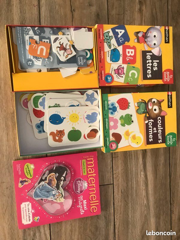 Lot de 3 jeux éducatifs maternelle (lettres, couleurs et formes, livre Disney éducatif) (image 1)