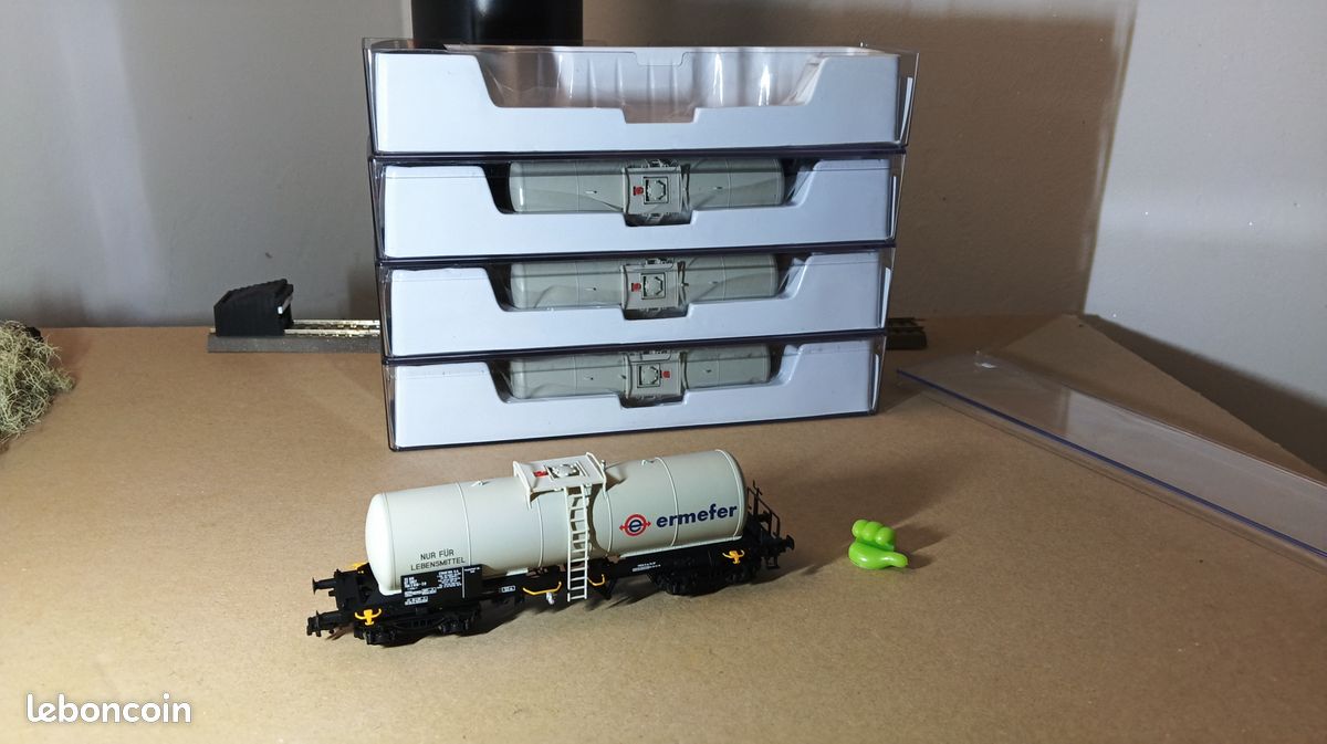 Train Ho Coffret Electrotren 6008 K Wagons Plats Ks Avec Container Neuf