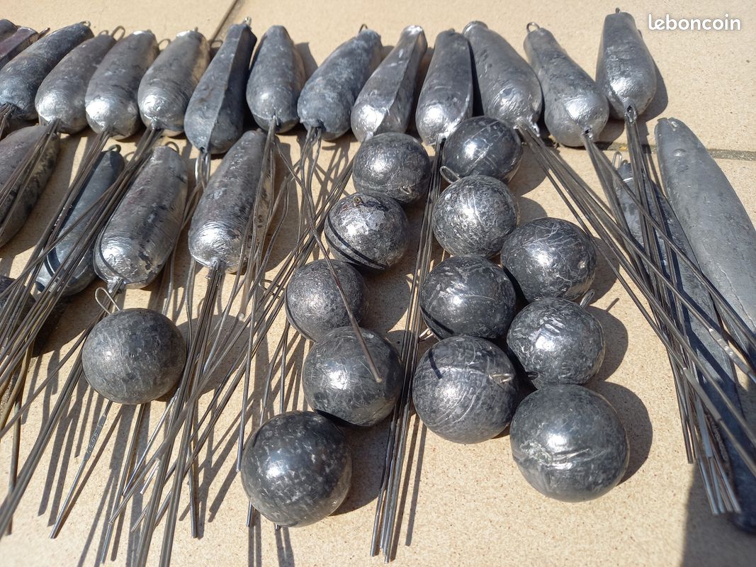 Lot De 7 Plombs De Pêche En Mer – Occasion Bon état