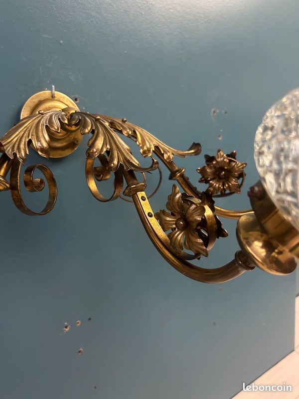 1 Applique Art Nouveau - Verres diamant intacts (image 14)