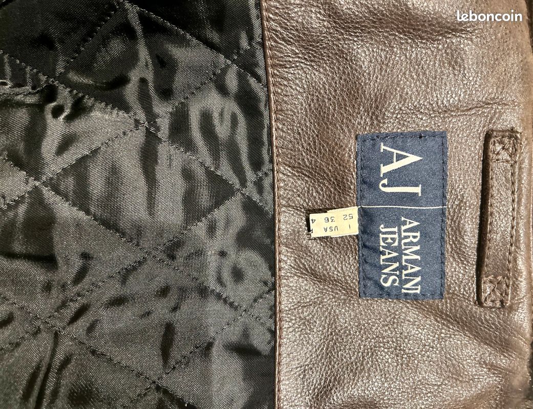 Veste cuir aviateur ARMANI (image 6)