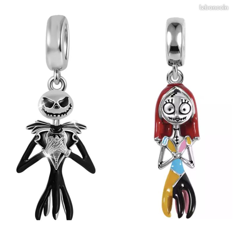 Bracelet Sally (L'Étrange Noël De Mr Jack) Avec 7 Charms + Pochette - Neuf Sans Emballage