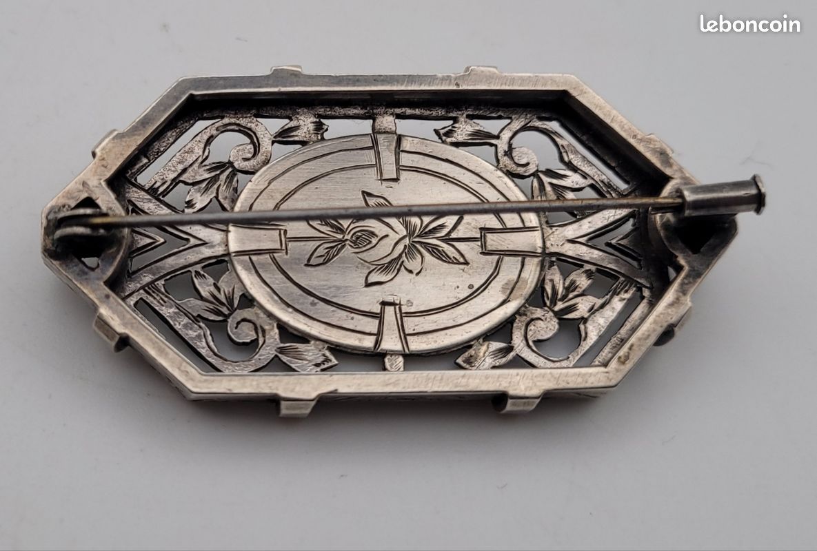 Broche vintage art deco marcassites, bijou élégant (Gebraucht) in Le