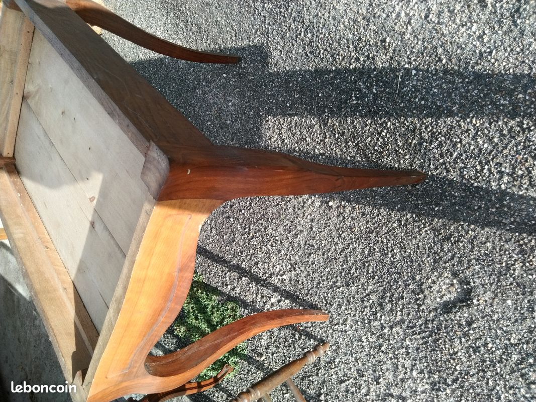 Table de toilette en merisier pieds,galbes sans marbre (image 7)