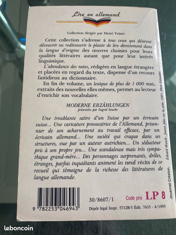Lire en allemand « Moderne Erzählungen » (image 2)