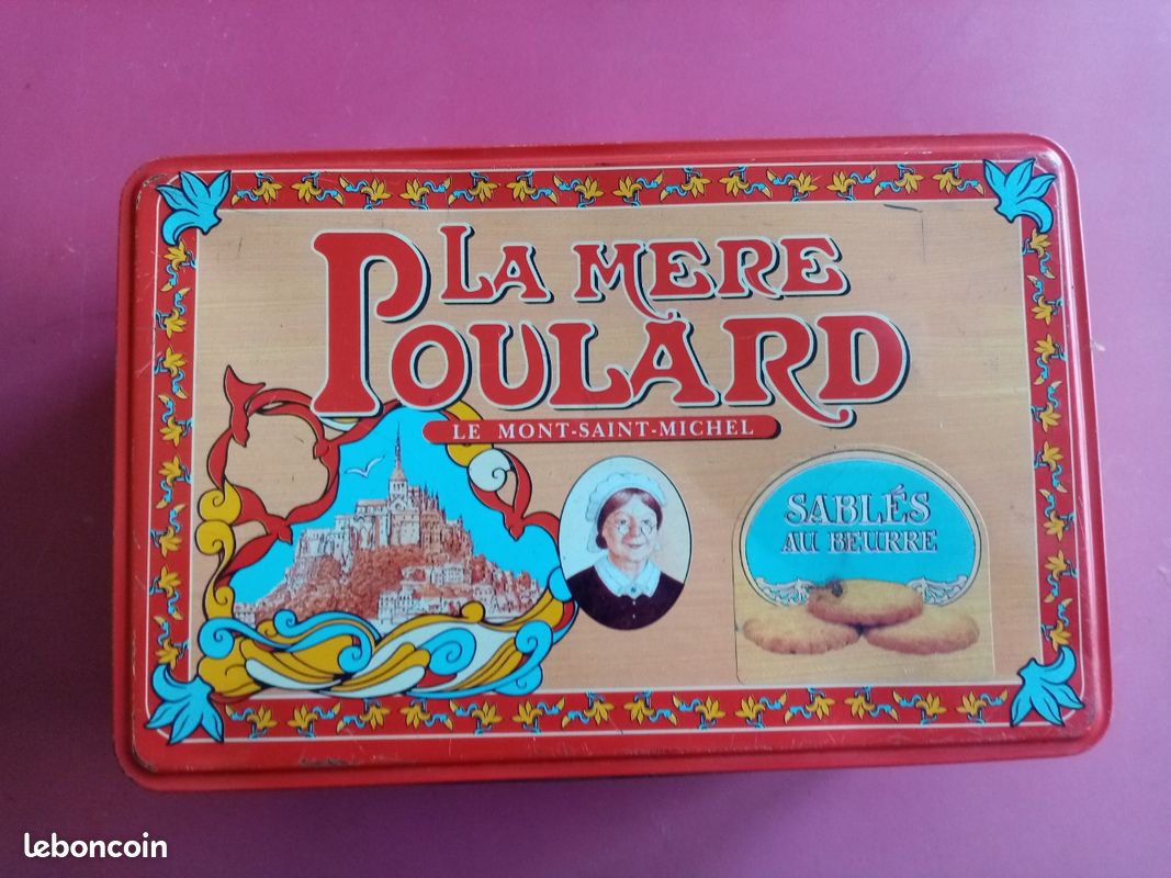 Boîte à biscuits ancienne "la mère poularde" (image 1)