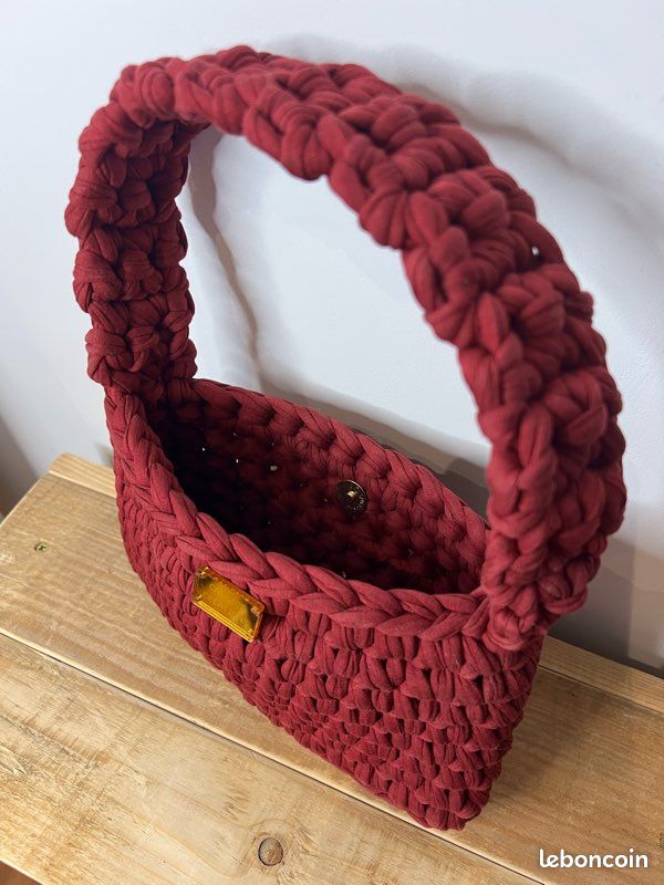 Sac Thalie au crochet en fils t-shirt personnalisable (image 2)