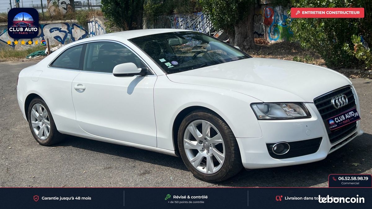 AUDI A5 COUPE TFSi 180 — ENTRETIEN COMPLET— DESIGN INTEMPOREL — INTERIEUR CUIR - BOITE 6 RAPPORTS (image 4)