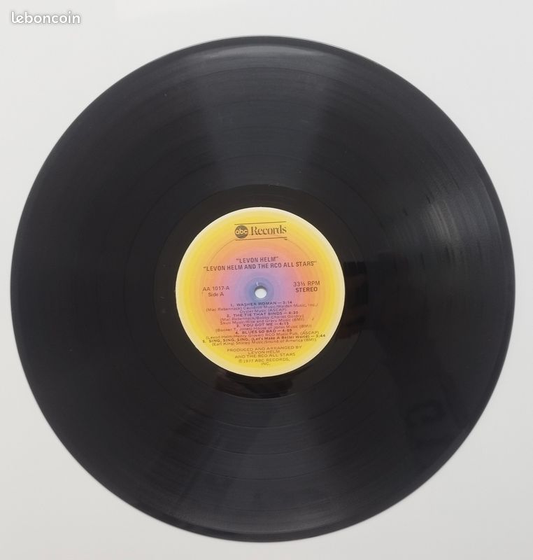 Levon Helm And The RCO All-Stars Disque vinyle 33 tours LP : Levon Helm And The RCO All-Stars (image 7)