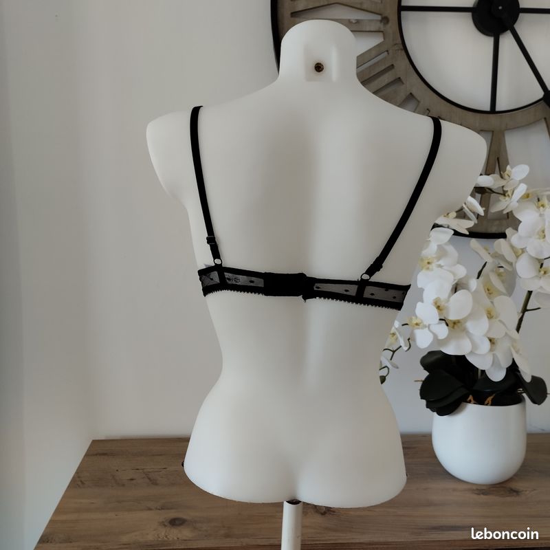 Soutien-gorge noir, effet push-up, taille 85A (image 3)