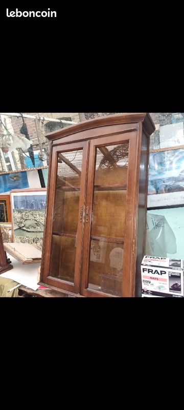 Vitrine murale mm 2p avec etageres (image 2)