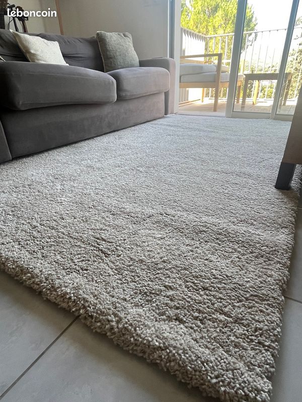 Tapis Dolce 160x230cm Poils Longs Beige Alpilles (image 1)